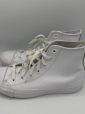Converse All Star High Top White Leather Women's Size 8